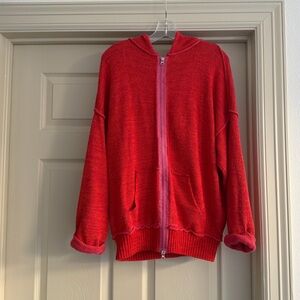 Free People In Bloom Knit Zip-Up Hoodie